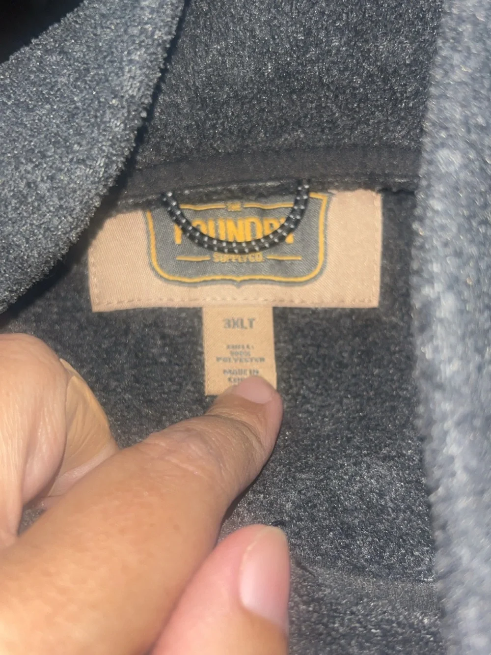 The Foundry Supply Co. Men's Zip-Neck Sweater - Charcoal Gray